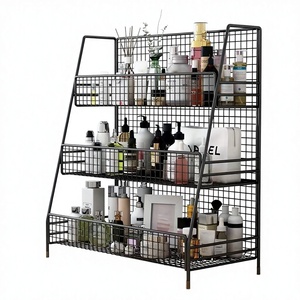 Boîte <span class=keywords><strong>de</strong></span> rangement pour cosmétiques <span class=keywords><strong>de</strong></span> célébrités d'<span class=keywords><strong>Internet</strong></span>, à trois niveaux, autoportante, sans installation, pour coiffeuse, soins <span class=keywords><strong>de</strong></span> la peau, toilettes, bureau - Product Image 1