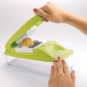 Lfgb Certification Plastic Multi Manual <b>Vegetable</b> <b>Chopper</b> Slicer Dicer - Product Image 3