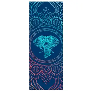 High Quality Custom Sublimation Brand Printing Fold Non-slippery Microfiber Suede Rubber Super Fiber Fabric Yoga Mat