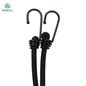 54 Zoll Schwarzes Starkes Elastisches Gummiseil 8mm Durchmesser Stahlhaken 30kg Tragkraft Ladungssicherung Outdoor Camping Verpackung - Product Image 4