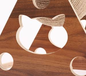 Fournitures durables pour animaux de compagnie Planche à gratter moderne en bois pour chat Tour d'arbre à chat avec boule de sisal Jouets pour chat - Product Image 5