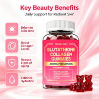Complément alimentaire quotidien à la vitamine C et E, biotine, zinc, glutathion et collagène pour les cheveux, la peau et les ongles sous forme de gummies