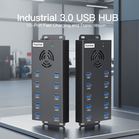 Sipolar A-423 Hub USB 3.0 à 10 ports, répartiteur pour accessoires de téléphone, hub USB à vitesse rapide 2.1A, station de charge pour tablette 120W
