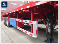 Semi-remorque plateau universelle de 40 pieds pour le transport quotidien de marchandises générales et la logistique de conteneurs en bois et en acier, expédition rapide