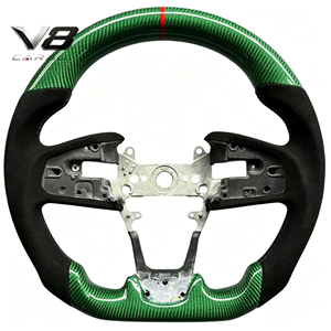 V8carbon pour <span class=keywords><strong>DS3</strong></span> DS4 N ° 4 accessoires intérieurs pour voiture, pièces automobiles, modification, sport, course, volant personnalisé en fibre de carbone véritable - Product Image 2