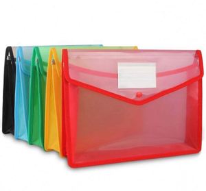 Porte-documents avec fermeture à bouton-pression, grande pochette accordéon imperméable, enveloppe en polyéthylène, dossier extensible - Product Image 1