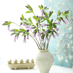 Fiore Artificiale K99 in Seta, <span class=keywords><strong>Campanula</strong></span> Viola, Decorazione Floreale per Casa, Matrimoni e Eventi - Product Image 2