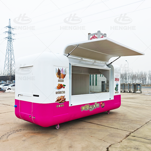 Chariot de Restauration Moderne Personnalisé à Ailes de Mouette, Grand Vitrine Courbe en Verre pour Hamburgers, Hot-dogs, Tacos, Barbecues, et Salons de Crème Glacée - Product Image 1