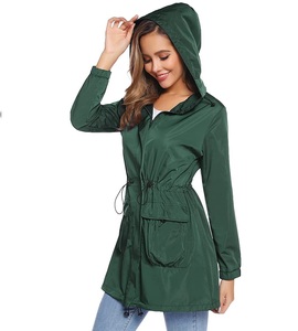 Chaqueta impermeable para <span class=keywords><strong>mujer</strong></span>, abrigo largo forrado, ligero, a prueba de viento, <span class=keywords><strong>Parka</strong></span> para exteriores - Product Image 3