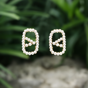ต่างหูแบบติดหู สแตนเลส 316L ชุบทอง PVD ดีไซน์มุก เครื่องประดับแฟชั่น - Product Image 3