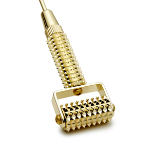 Venta al por mayor Spike Brass Facial Roller Acupuntura <span class=keywords><strong>Pen</strong></span> Face Slimmer Massage Musical Function para Meridian Home <span class=keywords><strong>Use</strong></span> Neck Application - Product Image 4