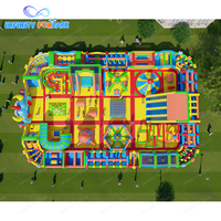 Terrain de jeu gonflable parcours d'obstacles jeu videur château parc amusement jouer centre de divertissement gonflable pour s'amuser en famille