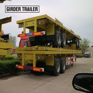 Precio bajo Tri-axle 40ft Skeleton Gooseneck Container Chasis Skeletal Trailer Flatbed Trailer para Container Flatbed Traile - Product Image 1