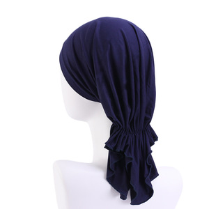 Écharpe musulmane en coton bambou pré-nouée Chemo Bonnet Caps Femmes Turban Chapeau Couvre-chef <span class=keywords><strong>Foulard</strong></span> Wrap Cancer Bandanas - Product Image 4