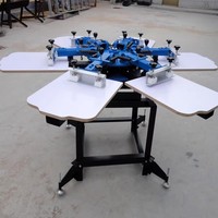 Machine de sérigraphie manuelle 6 couleurs pour textiles et vêtements d'intérieur pour l'impression de t-shirts