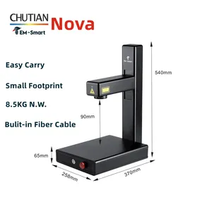 EM-Smart NOVA 18 25 Home Mini Faser 20w 30w Tragbare Desktop Faser Laser gravur maschine für Stahl Metall Kunststoff