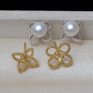 Pendientes de Plata S925 Hechos a Mano Wenchi con Perla de 5 Garras - Accesorios de Joyería DIY Modelo Semiterminado 16364 China - Product Image 1