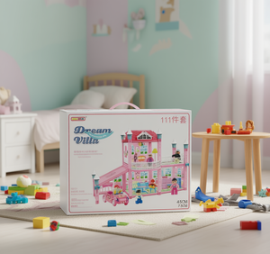 Casa delle bambole Dream Villa, set di giocattoli in plastica da 111 pezzi, 45 cm, per ragazze dai 5 ai 7 anni - Product Image 2