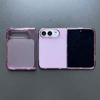 Étui rigide en fibre de carbone antichoc avec design luxueux, 5 couleurs, support de téléphone pour téléphones mobiles pliables 18 pouces