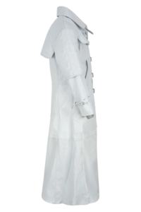 Chaqueta de Burbujas Personalizada 100% Cuero Nappa Blanco Genuino para Hombre, Estilo Puffer, Marca Privada OEM/ODM, Ropa de Invierno Moderna - Product Image 3