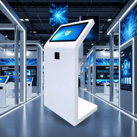 Kiosque tactile d'intérieur 27/32/43 pouces Windows/Android Lecteur de carte NFC Caméra HD Reconnaissance faciale SDK Publicité en libre-service