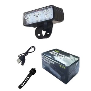 Nueva Linterna de Trabajo Portátil de 9 <span class=keywords><strong>LED</strong></span> ABS, Resistente al Agua, Recargable, con 4 Modos, Duradera, con Altavoz de 120 Decibeles para <span class=keywords><strong>Bicicleta</strong></span> - Product Image 1