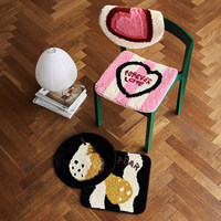Kreativer gemusterter Teppich, waschbar, rutschfeste Bodenmatte, ästhetischer dekorativer Teppich für Schlafzimmer, Wohnzimmer, Kinderzimmer, Wohnheim