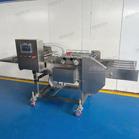 Machine à enrober la pâte, machine à enrober les produits enrobés de farine, ligne de production continue pour la préparation de pâtisseries à la viande, de rouleaux de crevettes et de rouleaux de printemps