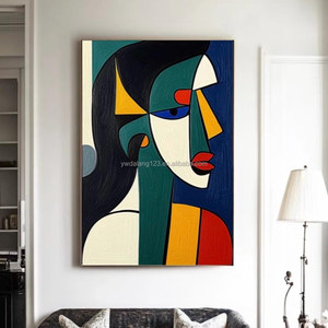 Ritratto Colorato 3D Testurizzato Dipinto a Mano su Tela Stile Picasso Arte Moderna da Parete Pittura a Olio <span class=keywords><strong>Dipinti</strong></span> <span class=keywords><strong>Astratti</strong></span> <span class=keywords><strong>Donne</strong></span> - Product Image 5