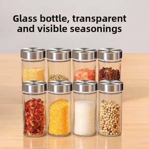 Household Non-Folding <b>Rotating</b> Square Stainless Steel Seasoning Cans Kitchen <b>Spice</b> <b>Rack</b> Moisture-Proof Cross-Border Seasoning - Product Image 4
