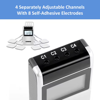 Masseur TENS rechargeable, 48 modes, appareil TENS, électrostimulateur musculaire pour soulager les douleurs dorsales