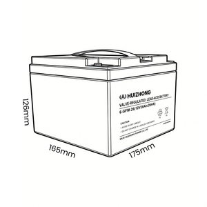 <span class=keywords><strong>Batterie</strong></span> SLA à décharge profonde <span class=keywords><strong>12V</strong></span> 24Ah 26Ah 28Ah rechargeable pour stockage solaire, onduleur, éclairage d'urgence, <span class=keywords><strong>alarme</strong></span> et système de sécurité - Product Image 4