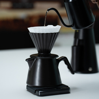 Peony Kaffeefilter-Tasse Ice Jade 60 Kaffeefilteraufsatz Luxus-Porzellan Umweltfreundliches Teekannen-Set Hitzebeständig Leicht zu Reinigen