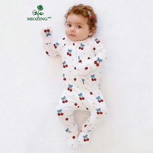 Miozing Unabhängigkeitstag Individuell Bedruckte Bambusfaser Umweltfreundliche Ganzjahres-Babystrampler Weiche Schlafkleidung Großhandel Babykleidung - Product Image 1