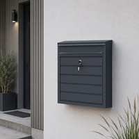 Nouvelle boîte aux lettres murale en acier galvanisé, design européen, résistante aux intempéries