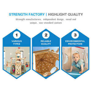 Set Kombinasi Ayunan dan Perosotan Kayu Indoor/Outdoor untuk Anak TK dan PAUD, Struktur Bermain Anak, dan Panjat Tebing - Product Image 3