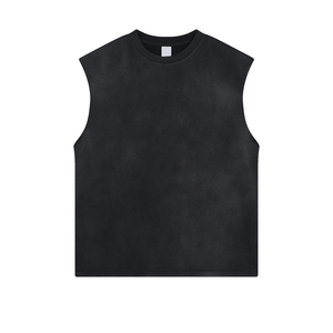 Custom Logo Gym Workout Vest Onderhemd Streetwear Mouwloze T-Shrit Heren Stringer Tank Top Boxy T-Shirt - Product Image 6