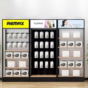 Accessori mobili per negozi di <span class=keywords><strong>riparazione</strong></span> al dettaglio economici Stand struttura in metallo accessori per telefoni espositore con Lightbox - Product Image 5