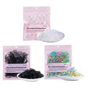 Élastiques à cheveux Wanmei, bandes élastiques en caoutchouc colorées transparentes noires pour usage quotidien - Product Image 1