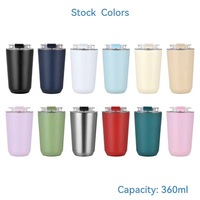 Thermos en acier inoxydable exclusif transfrontalier, dix générations, minimalisme moderne avec fermoir, pulvérisation de couleur, tasse de voyage créative