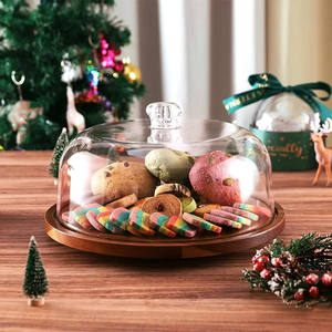 Turntable Base Wooden Tabletop Display Server Tray Round <strong>Spinning</strong> Single Tier <strong>Cake</strong> <strong>Stand</strong> for Birthday Wedding Party - Product Image 5