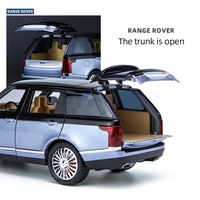 Modèle de SUV ROVER en alliage moulé sous pression à l'échelle 1:24, avec batterie au lithium, portes ouvrables, intérieur simulé, jouets statiques moulés sous pression