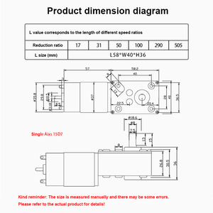 5840-555 Micro DC chải động cơ 470rpm ~ 16rpm 12V ~ 24V tốc độ điều chỉnh về phía trước và đảo ngược chuyển đổi mô-men xoắn 70kg. cm hướng động cơ - Product Image 4