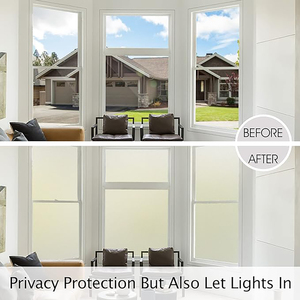 Pegatina DE PRIVACIDAD esmerilada de PET blanca mate, <span class=keywords><strong>papel</strong></span> de contacto transparente <span class=keywords><strong>para</strong></span> dormitorio, baño, decoración del hogar, película de ventana de vidrio helado, hoteles - Product Image 4