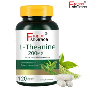 Extractos Vegetales de L-Teanina Premium 200 mg, Suplemento Dietético, 120 Cápsulas, Apoya la Salud del Sistema Nervioso, Suplemento de L-Teanina - Product Image 1