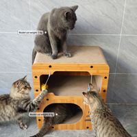 ICL-Durable intégré qualité bois ondulé chat griffoir conseil chat cloche maison chat griffoir conseil