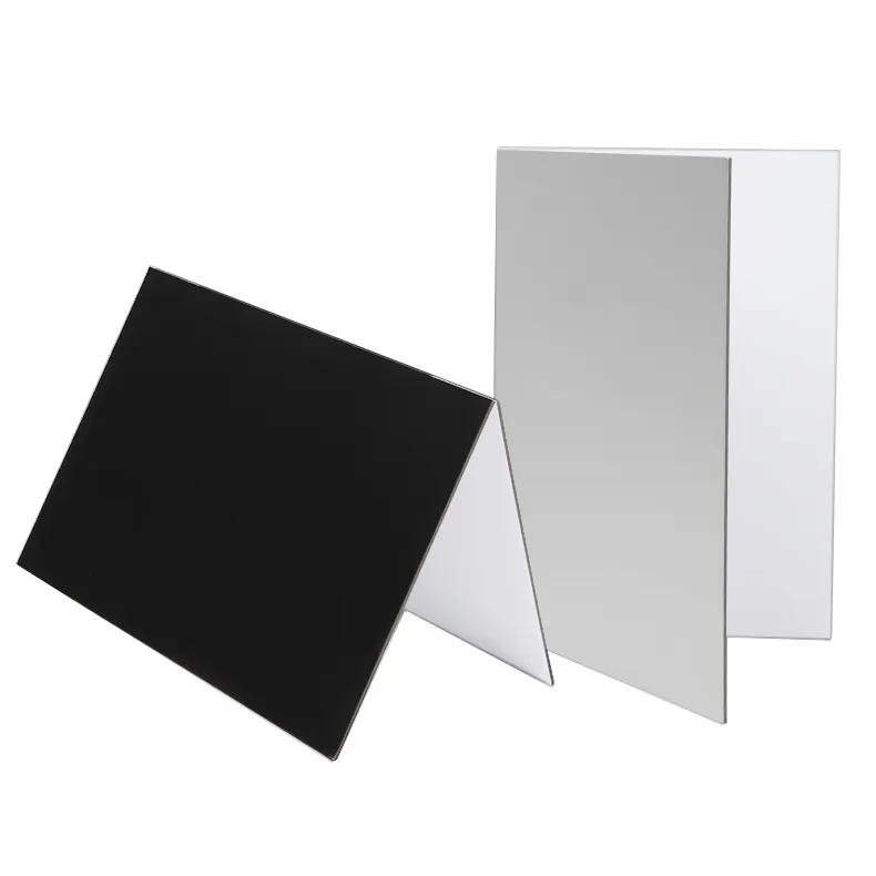 3 In 1 Reflecterende Board A3 Fotografie Karton Wit + Zwart + Zilver Licht Reflector Diffuser Board Achtergrond Papier