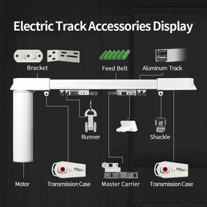 Ensembles de Tringles à Rideaux Motorisées KYOK en Aluminium AC100-240V pour Maison Intelligente Système Matter avec Rail Électrique Raccordable et Télécommande - Product Image 2
