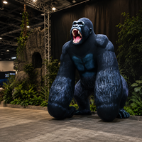 Gorille géant Kingkong en tissu Oxford, modèle publicitaire gonflable personnalisé, résistant au vent et imperméable
