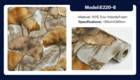 Papier peint écologique en mousse IXPE à coller, avec motif de blé doré en relief 3D, pour la rénovation des murs de la chambre à coucher et du salon